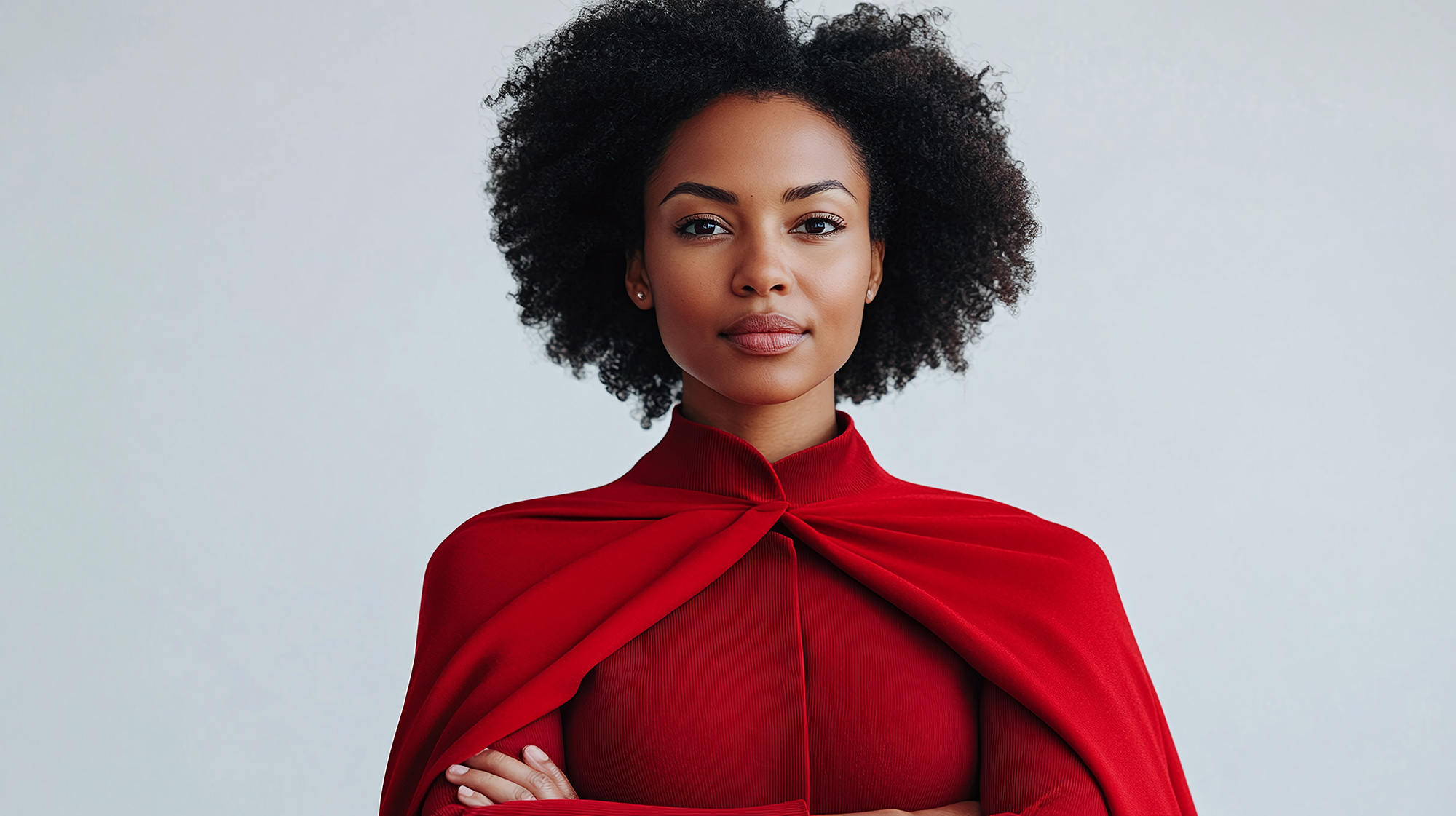 Portrait of confident black african american businesswoman with